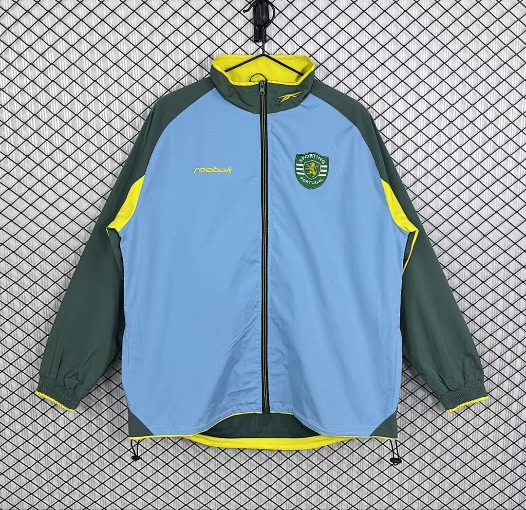 Lisbon sporting 2002-03 מעיל רוח כחול ירוק מידה S-XXL